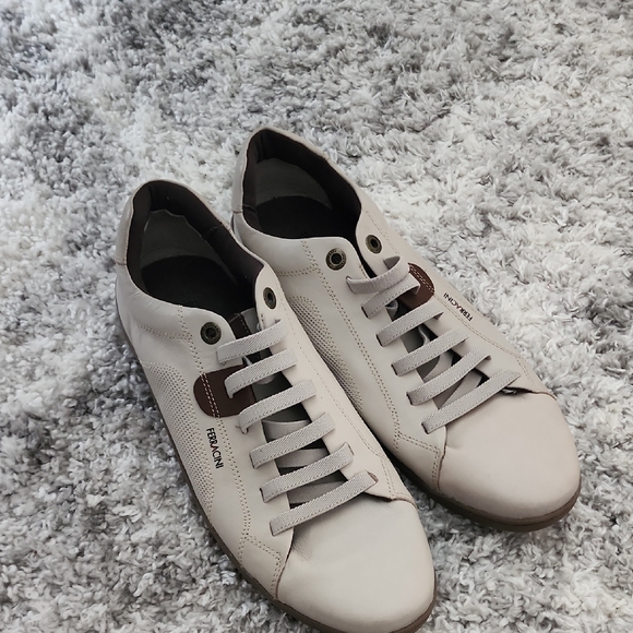 FERRACINI Men's Shoes,Size 11 Crem/Brown